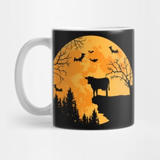 Cow Lovers Funny Cow And Moon Halloween Costume Mug